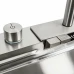 Мойка прямоугольная 750х450х230 PLATINUM Handmade Водопад  3.0/1.0 мм сатин