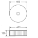 Умивальник накладной Круглий 400x400x125 MIXXUS PREMIUM WAVE-0101 керам.