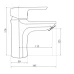 Змішувач для умивальника d-35 BRINEX чорний матовий