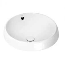 Умивальник врізний круглий 475х475х200 Q-TAP Jay  с доним клапаном