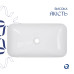 Комплект Qtap Tern: Раковина накладная прямоугольная 610x350x135 мм WHITE + Донный клапан PU02