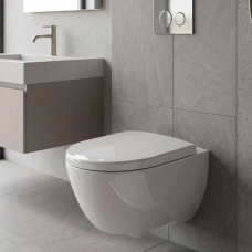Унитаз подвесной Geberit MODO Rimfree овальний+сиденье MODO дюропластиковое медленого падения