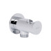 Подключение с держателем для шланга Qtap Spojeni округлое QTCRMBH030 Chrome