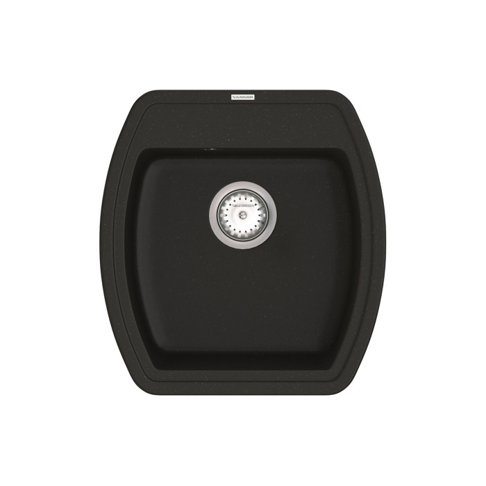 Мийка для кухні Vankor Norton NMP 01.48 Black квадратна з сифоном