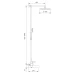 Душова система GAPPO G2481, вилив - перемикач на лійку, чорний/хром
