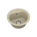 Мойка для кухни из исскуственого камня Vankor Polo 450х450х200 круглая Beige + сифон