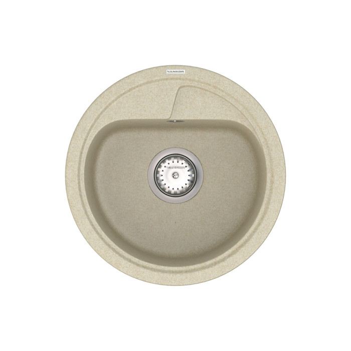 Мойка Vankor Polo 450х450х200 круг. Beige + сифон
