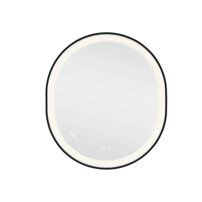 Зеркало Qtap Gemini 800х700 с LED-подсветкой Touch, с антизапотеванием, с диммером, регулятор температуры  цвета (3000-6500K) Reverse QT2578R8072B