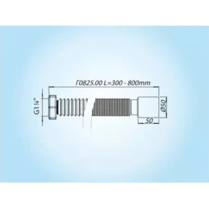 Г-0825.00 Гнучка трубка 1 1/4 х 50 (280-800мм) аналог К206{70}