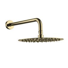 CASCADA R100 душ верхній, d300 мм, кронштейн, SS, cepillado oro