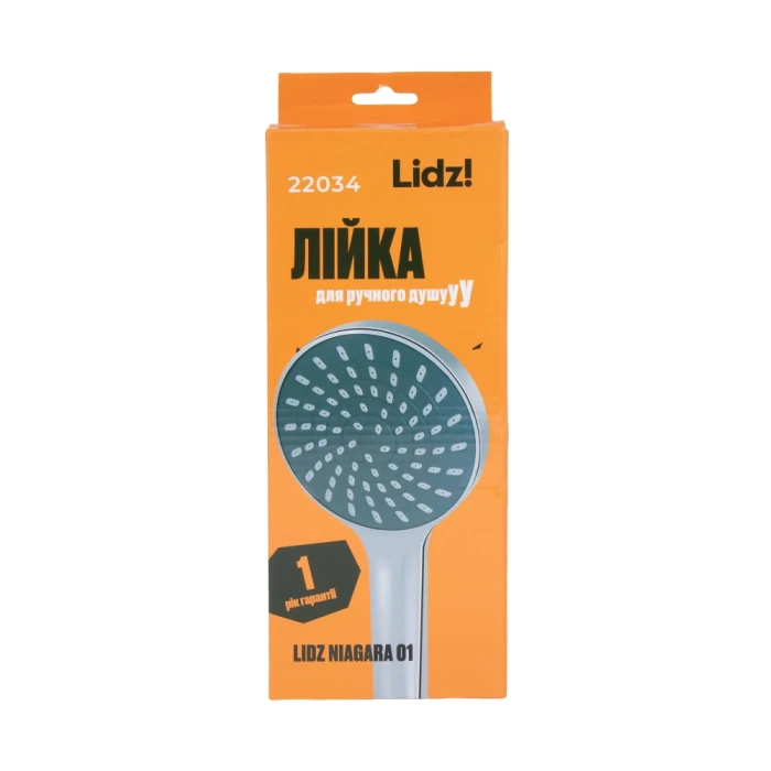 Лейка ручного душа LIDZ Niagara 1-но позиционная, хром LDNIA01CRM22034