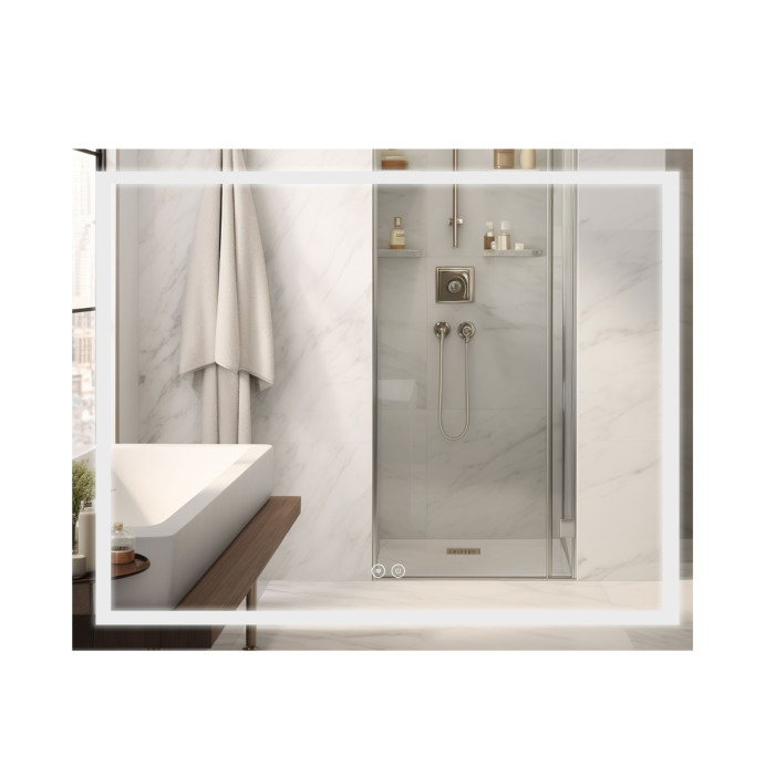 Зеркало Qtap Mideya (DC-F614) 1000х800 с LED-подсветкой Touch, с антизапотеванием, диммером QT2078F614W
