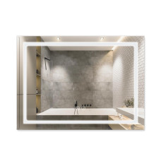 Зеркало Qtap Mideya (DC-F904) 800х600 с LED-подсветкой Touch, с диммером QT2078F904W