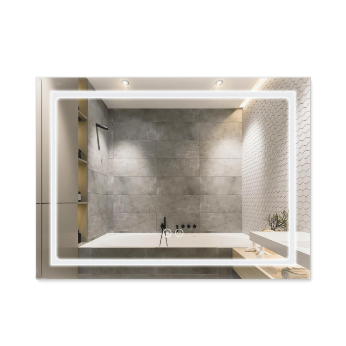 Дзеркало Qtap Mideya (DC-F904) 800х600 з LED-підсвічуванням Touch, з диммером QT2078F904W