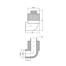 Уголок из полипропилена Thermo Alliance 20х1/2" НР