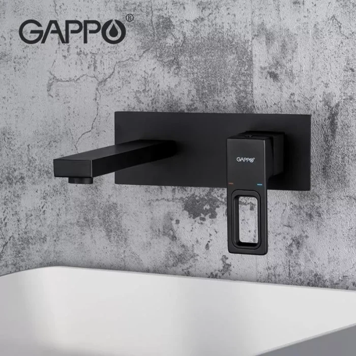 Змішувач для умивальника GAPPO G1017-16, чорний