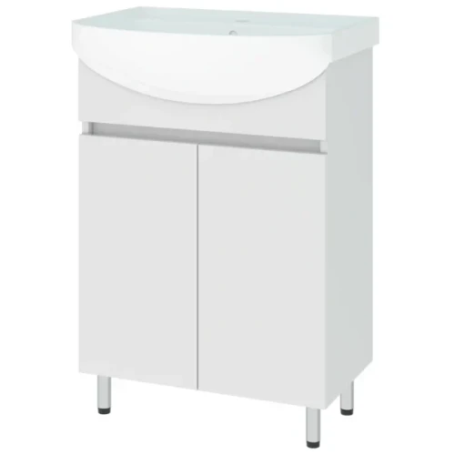 Тумба для умывальника 50-Прокси (комплект) МИРА Mirater (2 дверцы ) белый