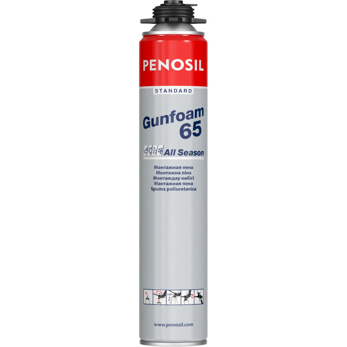Пена монтажная PRO 805мл PENOSIL O2 65L (под пистолет)