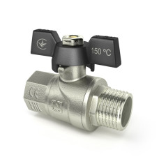 Кран шаровый 1/2" НВ мотыль "RAFTEC"