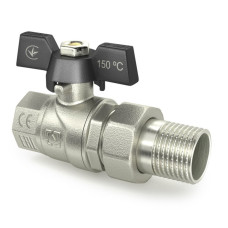 Кран с американкой     1" RAFTEC