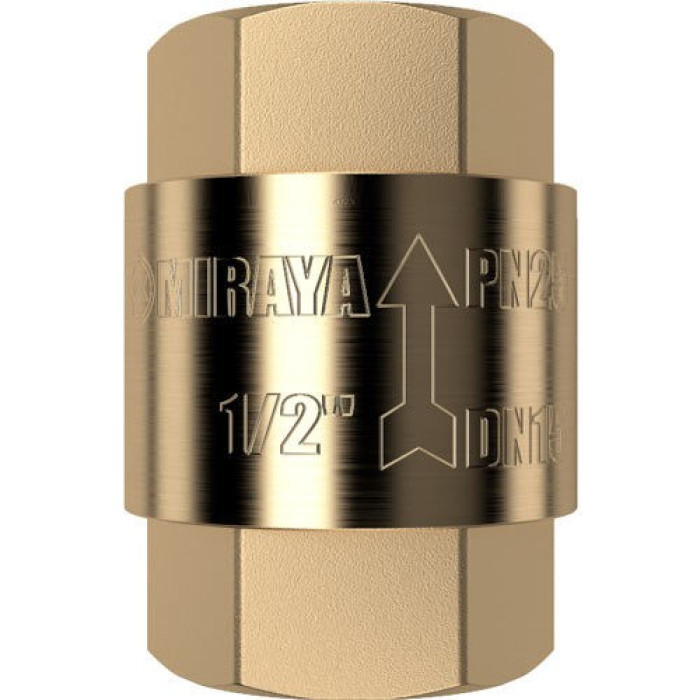 Клапан обратный с латунным штоком    1/2" MIRAYA