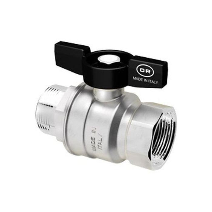 Кран шаровый PN28 1 1/4" НВ мотылек Officine Rigamonti