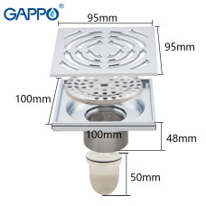 Душовий трап латунний GAPPO G81550