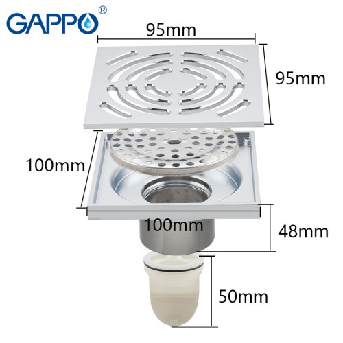 Душевой трап латунный GAPPO G81550