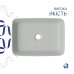 Раковина накладная Qtap Tern 480x370x135 мм, Stone grey, прямоугольная, с донным клапаном QT17116069SG
