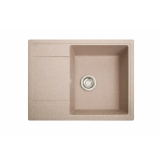 Мойка Solid Optima 650х510х200 прямоугольная розовый + сифон