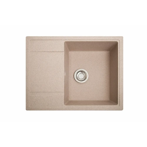 Мойка Solid Optima 650х510х200 прямоугольная розовый + сифон