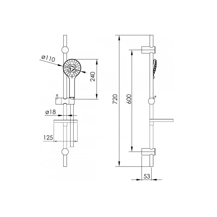 Комплект 2в1: смес.ванна с коротким гусаком+душ.гарнитур IMPRESE Modus d-35 хром (f04008201MD(t03800101SR)