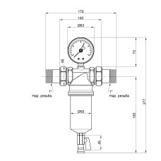 Самопромывной фильтр Icma 1" №751