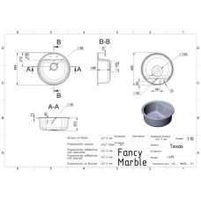 Кухонная каменная мойка FANCY MARBLE Texas песочная