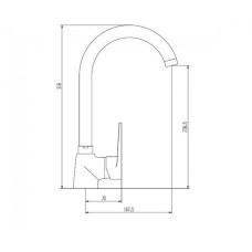 Змішувач для кухні U-подібний гусак MIXXEN MAPKE хром
