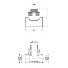 Тройник из полипропилена Thermo Alliance 25х3/4"х25 НР