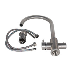 Змішувач для кухні Lidz Aria 24U-SFS, U-подібний з підключенням фільтра (k35)