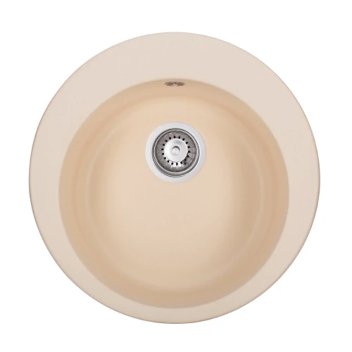 Мойка GRANADO VITORIA 506x506x210 круглая ivory + сифон