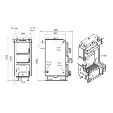 Котел твердотопливный стальной Thermo Alliance Ferrum V 5.0 FSF 26