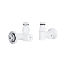 Комплект Кранов SD Forte 1/2" НР для полотенцесушителя угловой белый SF395W15HEW