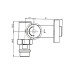 Комплект Кранів SD Forte 1/2" НР для полотенцесушителя кутовий білий SF395W15HEW