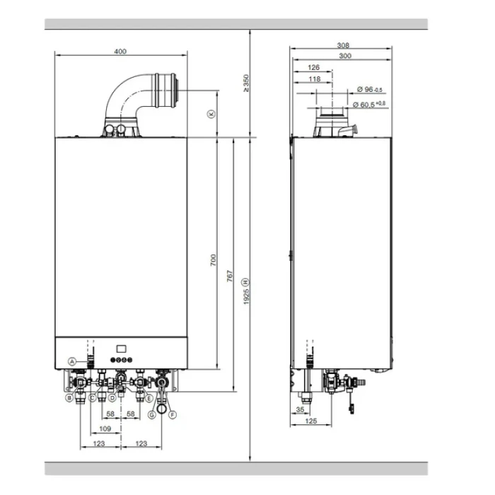 Двоконтурний конденсаційний газовий котел Viessmann Vitodens Classic (тип BPKB) 25 кВт (3205004) Двоконтурний конденсаційний газовий котел Viessmann Vitodens Classic (тип BPKB) 25 кВт (3205004)