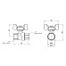 Кран шаровой SD Forte 1/2" ВР для газа (бабочка) SF602G15