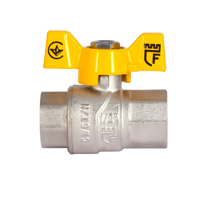 Кран шаровой SD Forte 1/2" ВР для газа (бабочка) SF602G15