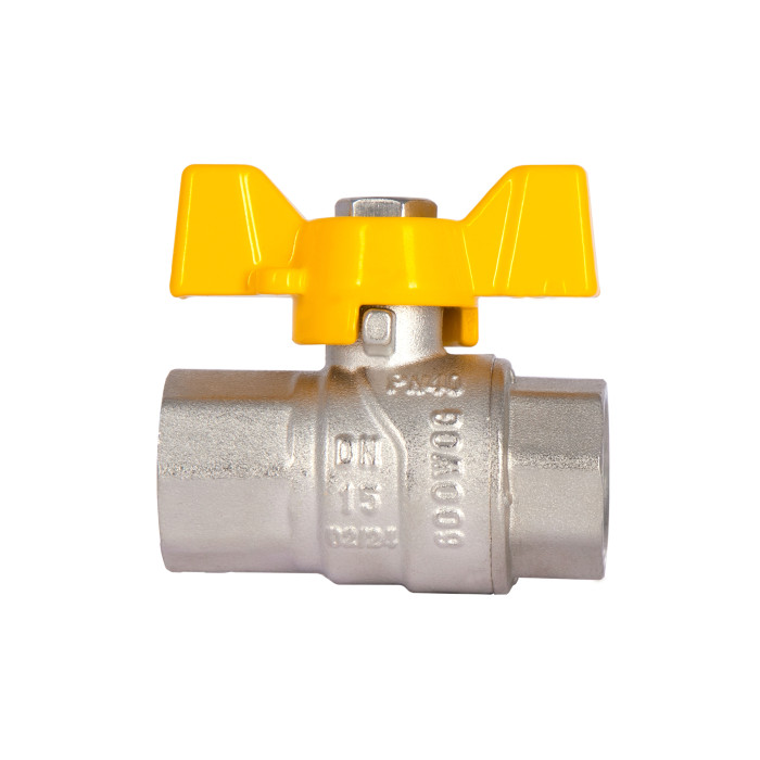 Кран шаровой SD Forte 1/2" ВР для газа (бабочка) SF602G15