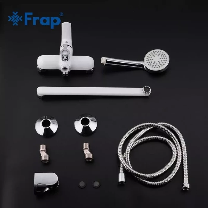 Змішувач для ванни Frap F2231, білий/хром