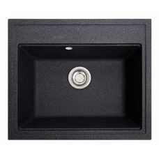 Мойка Solid Gross 600х520х200 прямоугольная черная + сифон