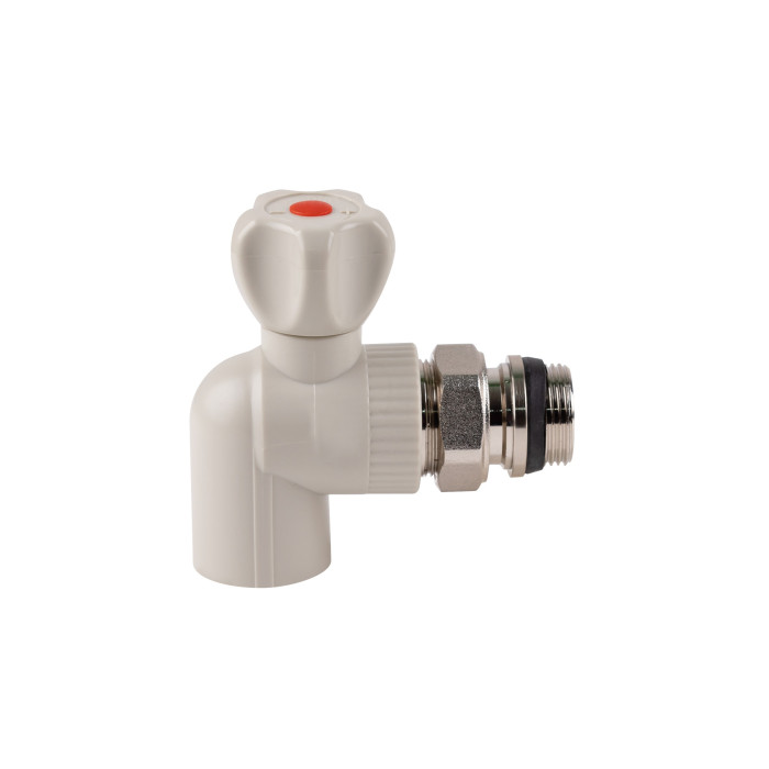 Кран шаровой Радиаторный  из полипропилена Thermo Alliance 25х3/4" угловой