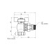 Кран шаровой Icma FAR. ROSSA 1/2" угловой №362
