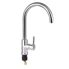 Змішувач на кухню Q-TAP Spring d-35, U-подібний, з фільтром, на гайці, хром 